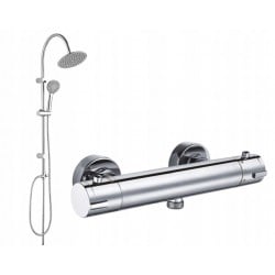 „Mexen Kai“ termostatinis dušo maišytuvas + lietaus dušo rinkinys „Ondo“